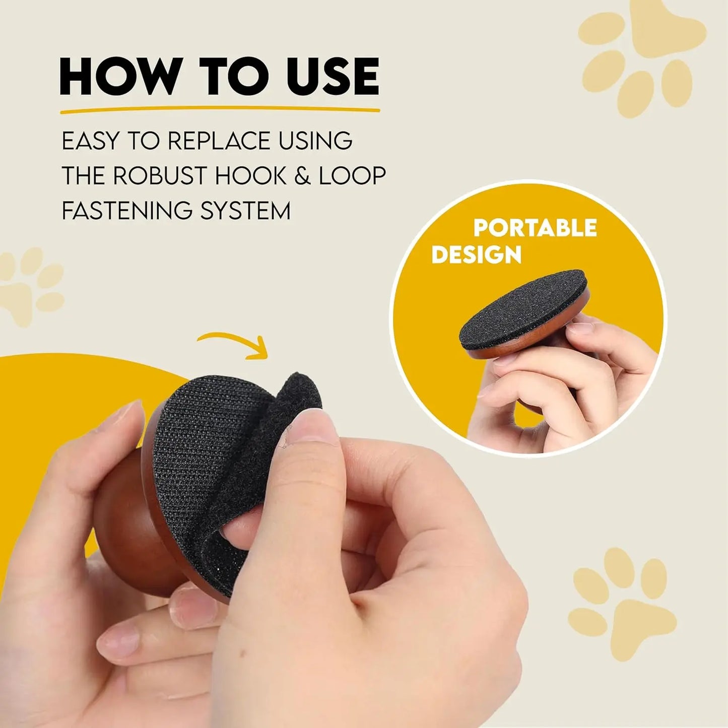 Pet Nail File and Grooming Board - Effortless Nail Smoothing for Dogs and Cats with 3 Replaceable Sheets and Ergonomic Wooden Handle