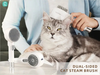 Fresh Fur 2-in-1 Pet Shower Brush and Steam Comb for Cats and Dogs - Deshedding and Grooming Tool