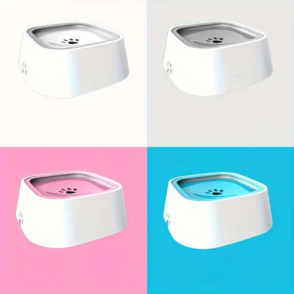 Pet Water Bowl with Slow Feeder Design - No-Spill Dog Water Dish