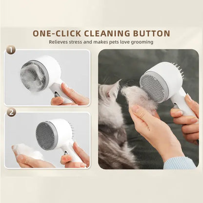 Fresh Fur 2-in-1 Pet Shower Brush and Steam Comb for Cats and Dogs - Deshedding and Grooming Tool