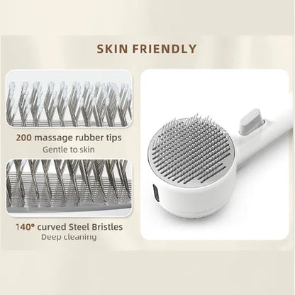 Fresh Fur 2-in-1 Pet Shower Brush and Steam Comb for Cats and Dogs - Deshedding and Grooming Tool