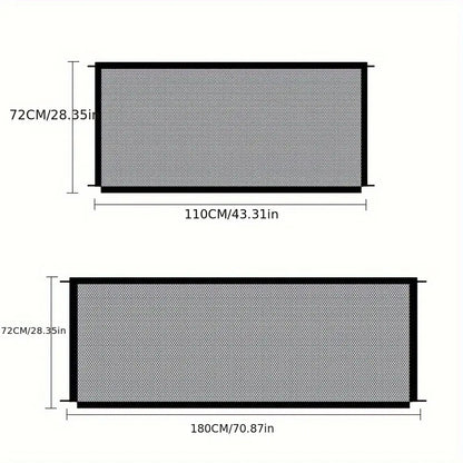 Pet Dog Gate Network Fence - Folding Breathable Mesh Enclosure for Stairs, Child Safety Barrier, and Portable Playpen