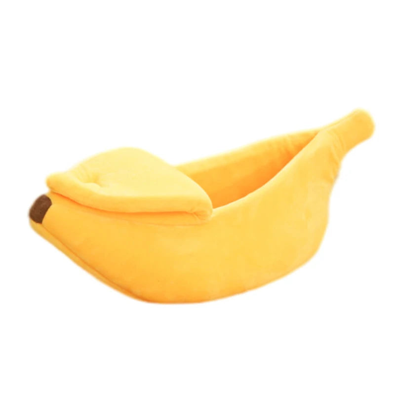 Cozy Banana Cat Bed House - Durable and Portable Pet Cushion for Cats and Small Dogs