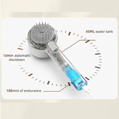 Fresh Fur 2-in-1 Pet Shower Brush and Steam Comb for Cats and Dogs - Deshedding and Grooming Tool