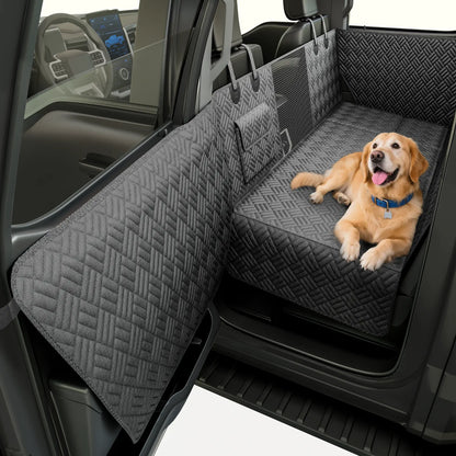 Premium Dog Car Seat Cover with Reinforced Base, Supports Up to 400 lbs | Innovative Waterproof Hammock Design for Cars, SUVs & Full-Size Trucks (Available in Small & Large Sizes)