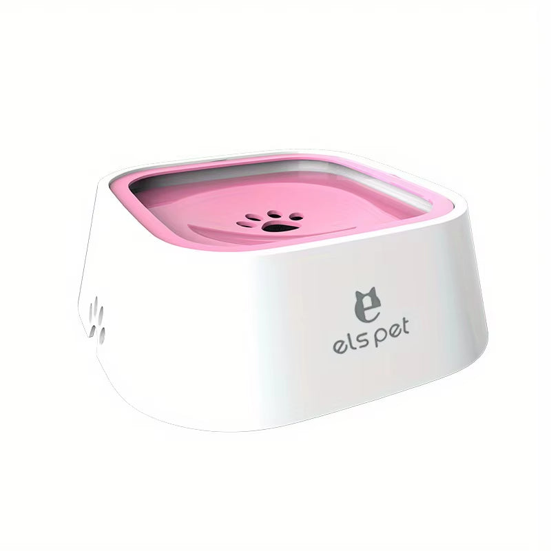 Pet Water Bowl with Slow Feeder Design - No-Spill Dog Water Dish
