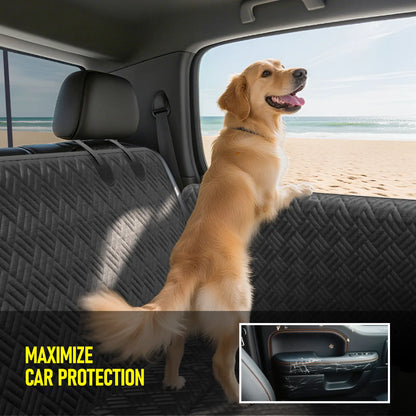 Premium Dog Car Seat Cover with Reinforced Base, Supports Up to 400 lbs | Innovative Waterproof Hammock Design for Cars, SUVs & Full-Size Trucks (Available in Small & Large Sizes)