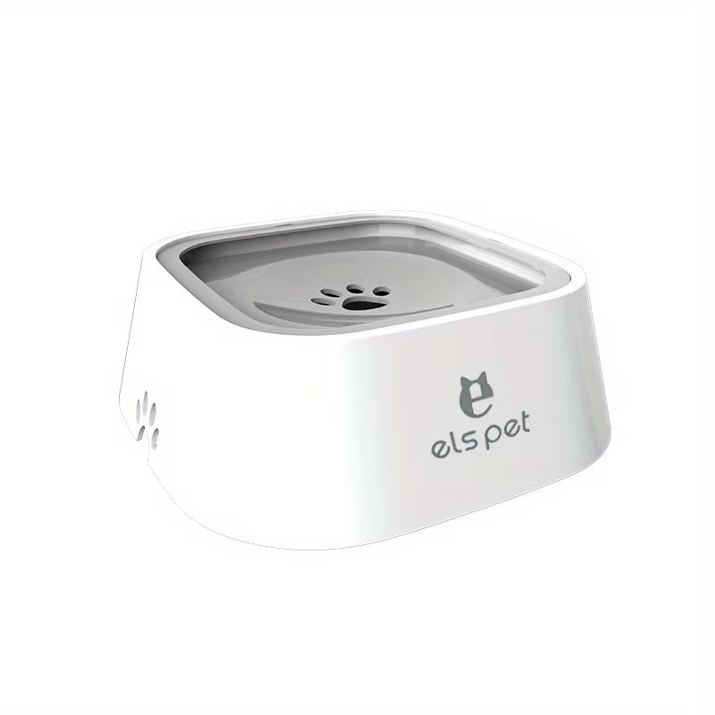 Pet Water Bowl with Slow Feeder Design - No-Spill Dog Water Dish