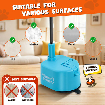 Automatic 360° Interactive Cat Toy - Rechargeable Electric Feather Teaser with Suction Base for Indoor Cats
